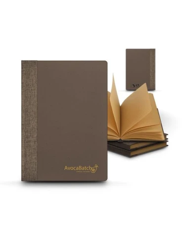 CARNET A5 AVEC COUVERTURE EN POUDRE CAFE