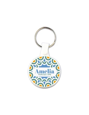 PORTE CLES PLASTIQUE SOUPLE ROND Ø34 mm (anneau 25 mm)