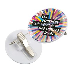 Badge Plastique Personnalisable avec Pince Épingle