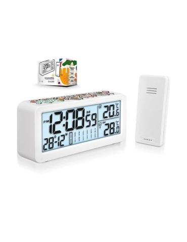 PENDULETTE REVEIL MULTIFONCTIONS AVEC CAPTEUR TEMPERATURE EXTERIEURE