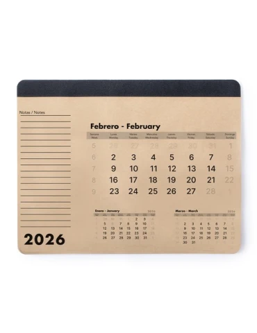Tapis Souris Écologique Personnalisé avec Calendrier - Flen