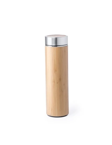 Bouteille Isotherme Écologique Personnalisée 500ml en Bambou - Thermo Moltex