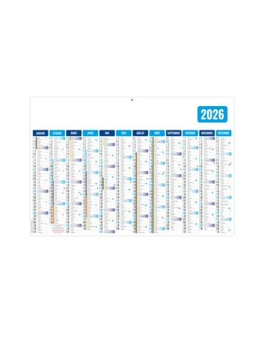 BASECO BLEU 2026 - STANDARD 550 x 345 mm - LEGER 400G - SANS MARQUAGE - 1 TROU EN TETE