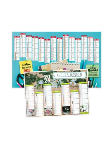CALENDRIERS BANCAIRES CREATION 2026 - MIDI 430 x 335 mm - LEGER 400G - IMPRESSION RECTO SEUL - 1 TROU EN TETE