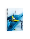 CARNET SPIRALE COUVERTURE SOUPLE - MAXI 210 x 297 mm - COUVERTURE 380g SATIMAT AVEC PELLICULAGE BRILLANT PAGE 1 ET 4 - BLOC DE 5