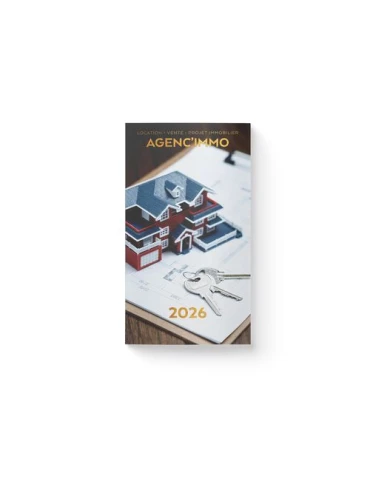 ECO POCHE CREATION 2026 - 95 x 165 mm - QUINZAINIER 64 PAGES - COUVERTURE 380g QUADRI PAGES 1 ET 4 - PELLICULAGE BRILLANT RECTO 