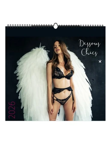 DESSOUS CHICS 2026 - SMALL 330 x 315 mm - SANS MARQUAGE - 6 FEUILLETS - RELIURE BAGUETTE