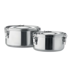 Set de 2 Boîtes en Inox ELLES - Pratiques et Élégantes