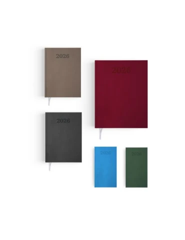 AGENDA EMBOITE PREMIUM 2026 - MINI 90 x 165 mm - COUVERTURE ANTHRACITE - SANS MARQUAGE