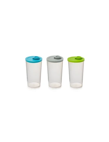 Gourde réutilisable écologique transparente 65cl avec couvercle bleu - ECOGOURDE65