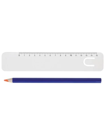 Kit Bureau Fluo Jaune 17,6 cm - Règle et Surligneur Personnalisés pas cher