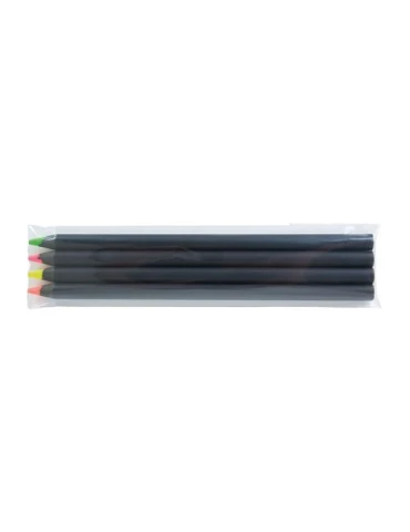 Sachet de 4 surligneurs noirs 17,6 cm - Objets Publicitaires