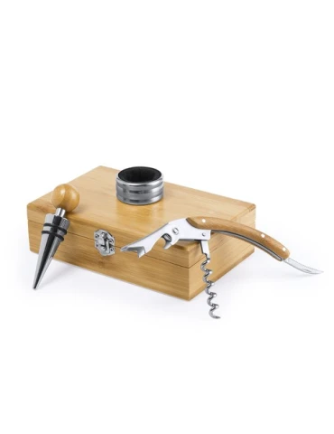 Coffret à Vin Personnalisé avec Accessoires Écologiques Set Vin Nitol