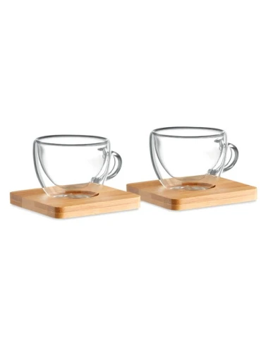 Verres expresso double paroi personnalisés - BELIZE (lot de 2)