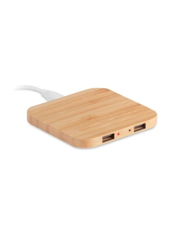 Chargeur sans fil écologique en bambou personnalisé CUADRO