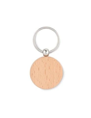 Porte-clés rond en bois personnalisé TOTY WOOD