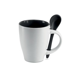 Mug avec cuillère 250 ml DUAL - Élégance et Praticité