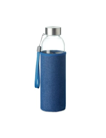 Bouteille et housse en denim personnalisées pour panier pique-nique 4 personnes, MIMBRE PLUS