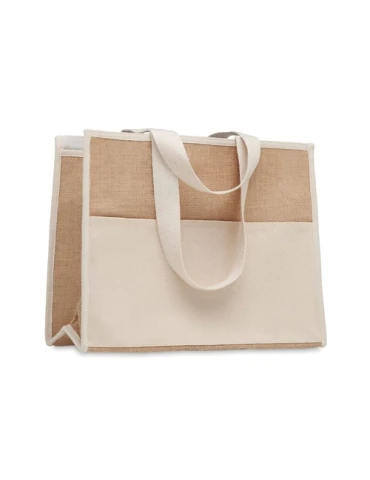 Sac shopping écologique en toile et jute personnalisé - CAMPO DE GELI