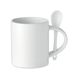 Tasse en Céramique 300 ml avec Cuillère Intégrée