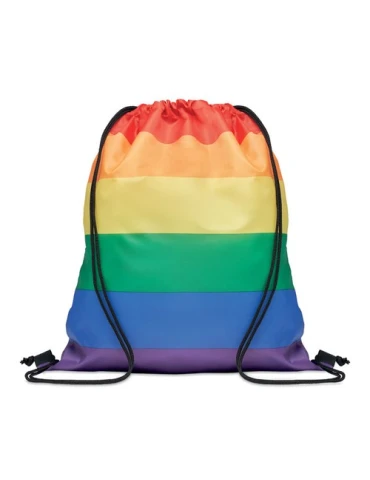 Sac à Cordon Écologique Personnalisé Arc-en-Ciel RPET BOW