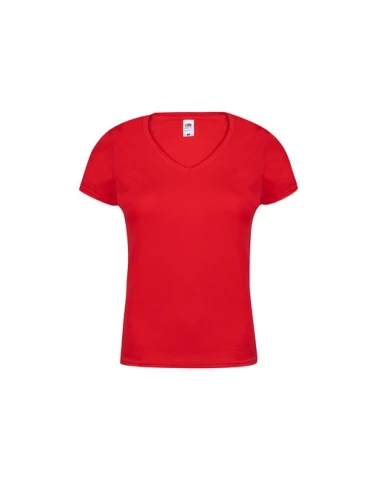 T-Shirt Femme V-Neck Couleur Iconic Personnalisé pas cher Fruit Of The Loom