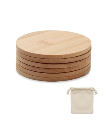 Set de 6 sous-verres personnalisés en bambou - BAYIN