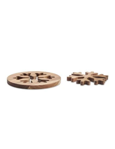 Dessous de Plat Fonctionnel et Élégant en Acacia