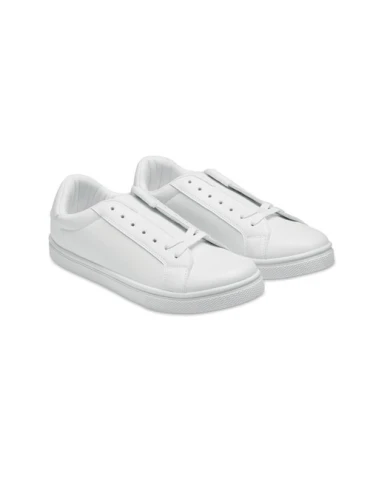 Baskets Écologiques en PU Taille 46 Confort et Style Blancos