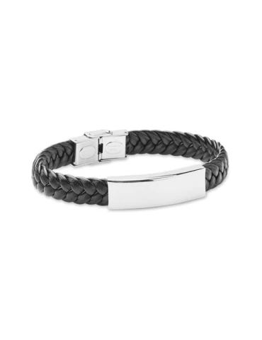 Bracelet personnalisé tressé en simili cuir pas cher - FAULET