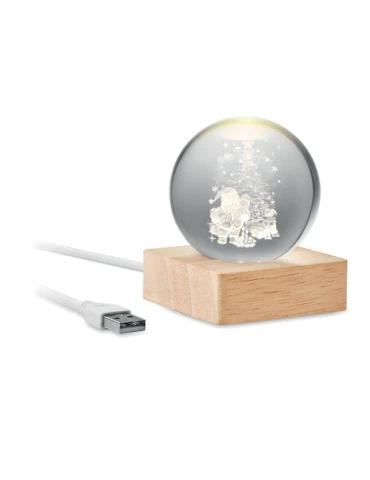 Boule LED personnalisée pas cher pour Noël - Santa Light