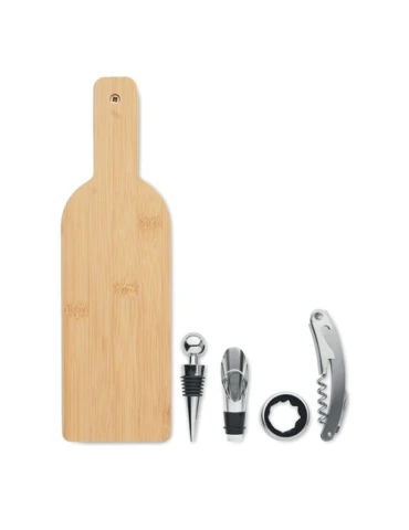 Coffret personnalisé de accessoires à vin en forme de bouteille - VINOVAULT