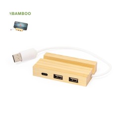 HUB USB Cirzo en Bambou - Écologique et Pratique