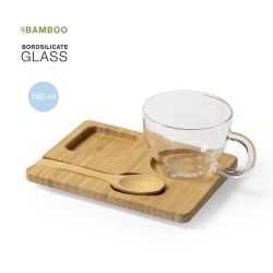 Set Morkel : Mug en verre et bambou