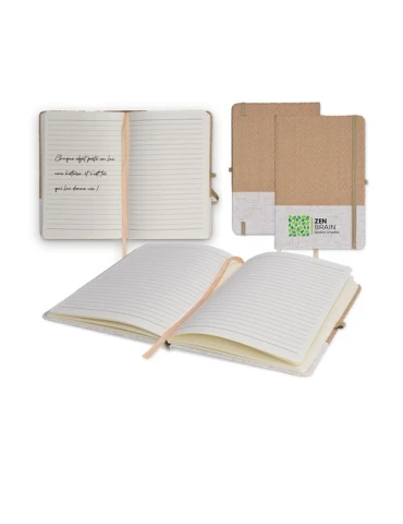 CARNET A5 COUVERTURE COTON ET FIBRES DE BAMBOU