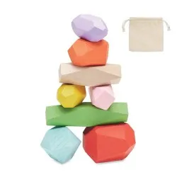 Jeu de Construction Écologique en Bois Empilable - 8 Pièces DOLMEN