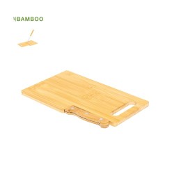 Planche à Découper Seslat en Bambou avec Couteau