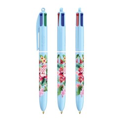 BIC® 4 Couleurs® Pastel - Stylo Bille Multicouleurs