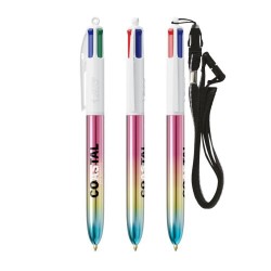 BIC® 4 Couleurs® Gradient avec Lanyard