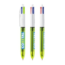 BIC® 4 Couleurs Fluo Bille - Stylo Multicouleur