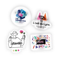 Badge Plastique Personnalisé avec Pince-Épingle