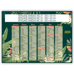 Calendrier Bancaire Tropical 2025 - Personnalisable