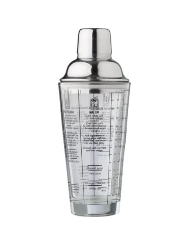 Shaker gradué en verre et inox personnalisé Adela