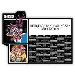 Calendrier Bancaire Découpé POP ART ANIMAUX 2025