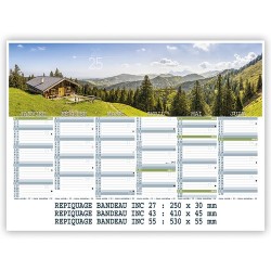 Calendrier Bancaire MONTAGNES 2025 - Personnalisable