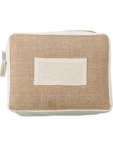 Trousse de toilette personnalisée en jute - Julian