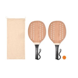 Set Beach Tennis en Bois de Rose PALAS