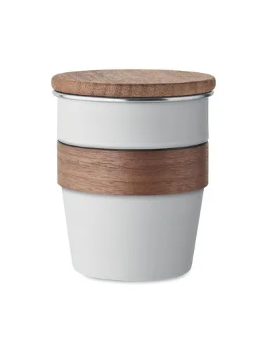 Gobelet Incassable Personnalisé 350 ml en Acier Inox WALNUT