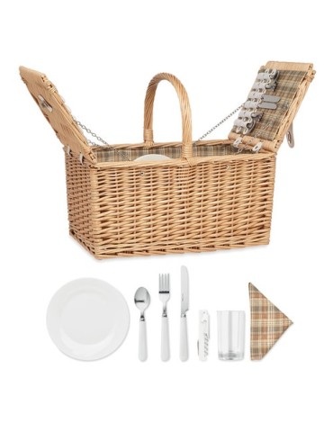 Panier pique-nique écologique en osier 4 places MIMBRE PLUS