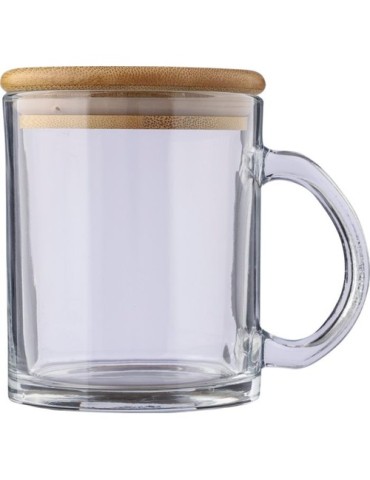 Mug en verre recyclé et bambou de 300 ml Ashley